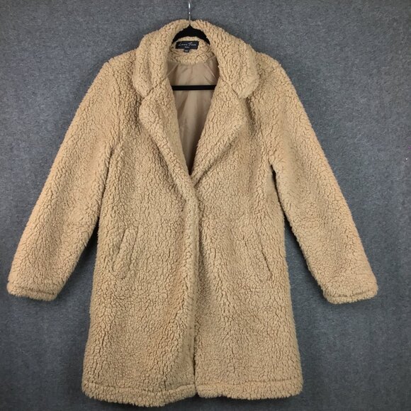 Love Tree Fleece Coat Sz S Two Pocket Notch Collar - Picture 1 of 9